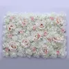 Dekorativa blommor 4 stycken datorer Flower Row Pink Hortangea Wall Wedding Decoration Plant