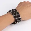 Bangle 10/20/30 stcs/Lot punk lederen vintage armbanden voor mannen dames metaal knop handgemaakte sieraden feestgeschenken groothandel