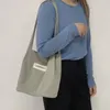 Avondtassen nylon waterdichte tas puur kleurontwerp canvas Japanse harajuku studenten eenvoudige schouder dames handtas shopper