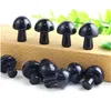 Stone 20mm Mini Mushroom Plant Staty Ornament Blue Gold Sand Carving Home Decoration Crystal Polishing Gem Drop Delivery Jewelry Dhhjr