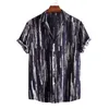 Mäns avslappnade skjortor Fashion Print Hawaiian Cotton Shirt Men Camisa Masculina 2023 Summer Beach Aloha Harajuku Streetwear Man