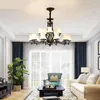 Chandeliers American Ceramic Living Room Lights Lamp Modern And Simple European Style Restaurant Ceiling Chandelier Led