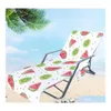 Patio -banken Zomerprint Strandstoel ER handdoek Draagbare mode Vrijeisure Deken met zakken voor tuing pool drop levering otun1