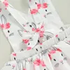 Mädchen-Kleider, Ostern, für Kleinkinder, Mädchen, Strampler, Kleid, bedruckt, Neckholder, ärmellos, Spitzenbesatz, Rüschen, Rocksaum, Baby-Bodysuits mit Kopfbedeckung