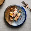 Plates Japanese Retro Plate Sets Dinnerware Ceramic Restaurant El Dishes Dinner Set And Luxury Serving Gift