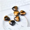Stone Random Color Mini 15mm Love Heart Statue Natural Carving Home Decoration Crystal Polishing Gem Drop Delivery Jewelry DHSSG