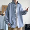 Casual shirts voor heren Koreaanse mode zwarte lange mouw 2023 heren Harajuku oversized shirt button up blouses vrouwen 5xl