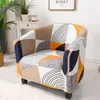 Stol täcker elastisk europeisk stil all-inclusive El Room Small Single Semi-Circle Printed SOFA Seat Cover Dammtät Beautification Family