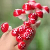 Decorative Flowers & Wreaths 20pcs 2cm Artificial Mini Mushroom Miniatures Fairy Garden Moss Terrarium Resin Crafts Decorations Stakes Craft