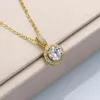 S925 Sterling Silver Silver Cipcant Necklace Luxury Diamond Fashion Regalo di San Valentino