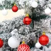 Party Decoration 50 st/set Colorful Plastic Christmas Ball med Lanyard Tree Festival Supplies1