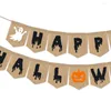 Décoration de fête bannière personnalisée créative Halloween Portable tirer drapeau fond heureux réutilisable pour décor de salon