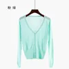 Women's Knits Knitted Cardigan Women's Short Style With Small Shawl Ice Silk Sunscreen Thin Versatile Air Conditioner Jacket