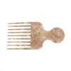 14.5x7.2cm Professional Custom Logo Bamboo Wide Tooth Afro Pick Hair Grooming Wooden Comb For Women Accessories