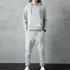 Löpning set höst hoodie män mode hoodies svarta märke byxor avslappnad jogger kostym tracksuit sweatshirt kvinna pullover chandals hombre