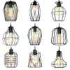 Industrial Pendant Light Fixtures Farmhouse Black Cage Hanging Takljus Pendant Ljus för Kitchen Island Matsal (ingen glödlampa)