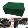 Sponges Scouring Pads Dark Green Durable Heavy Duty Scour Pad General Purpose Scrub Sponge Nonscratch Pot Scrubber Cleaning Drop D Otvcj