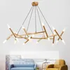 Chandeliers Nordic Modern Tree Branch Chandelier Lamp Luxury Golden Black Dining Living Room Home Light Fixtures El Lobby Led