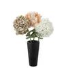 装飾的な花Dia 18.5cm Hydrangea人工偽植物結婚式の装飾クラフトフローレス人工結婚