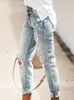 Jeans da donna 2023 Vintage Sexy a vita alta da donna strappati Boyfriend Jean pantaloni da donna Street Style pantaloni in denim dritto in difficoltà