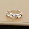 حلقات الكتلة الموضة البسيطة Mooth 925 Sterling Silver Women Solid Tail إحالة Ring Girl المجوهرات الهدية بالجملة