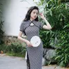 エスニック服モダンな若い女性が改善されたチョンサムドレス中国語スタイルスリムヴィンテージセクシーなQIPAOレトロスタンドカラーパーティードレス
