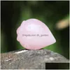 Stone Natural Crystal Ornaments Canved Stberry Craft Chakra Reiki Healing Quartz Mineral Tuimed Gemstones Hand Decor Crafts Dr Dhyzo