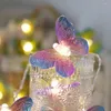 Строки 10/20 светодиодов Butterfly Light String Led Fairy 1,5/3 м батарея праздничная гирлянда для рождественского свадебного фестиваля украшения вечеринки