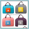 Storage Bags Foldable Bag Organizer Travel Shop Shoder Casual Handbag Portable Clothing Waterproof Promotion Gift Sn4618 Drop Delive Dhhsy