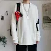 Herentruien Koreaanse trui Men Crewneck gebreide pullover Casual Street Fashion Solid Color Mens Jumper herfsttoppen Kleding