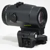 Taktisk 3x Magnifier OPTICS Räckfång för holografisk reflex röd dot syn med QD Flip 20mm Weaver Picatinny Mount Base Hunting Shooting Airsoft Riflescope