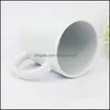 Mugs Sublimation Blanks Mug Personnalité Transfert Thermique En Céramique 11Oz Blanc Tasse À Eau Cadeaux De Fête Drinkware 1168 V2 Drop Delivery Ho Dhrsq