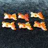 Decorative Figurines Objects & Red Agate Goldfish Feng Shui Chakra Healing Reiki Quartz Stone Home Decoration Handicraft Pendants Carvings