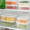 Botellas de almacenamiento Caja multifuncional para mantener la frescura con tapa Verduras Frutas Alimentos Crisper PlasticTransparent Organizador Refrigerador Contenedor