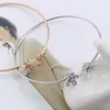 Bangle Fashion Ownestone из нержавеющей стали цветочные браслеты браслеты для женщин Pulseira Love милый браслет -ювелирный подарок