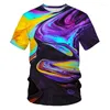 T-shirts pour hommes 2023 Style d'été impression 3D Graffiti peinture graphique T-shirt décontracté 3DT chemise mode à manches courtes