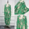 Ethnische Kleidung Abaya Dubai Kaftan Islam Lange Fledermaus-Blumen-Cardigan Muslimisches Hijab-Kleid Abayas für Frauen Jilbab-Kaftan Türkisch-islamisch