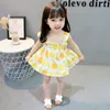 Girl Dresses Lemon Print Children Summer Toddler Baby Dress Cotton Sleeveless Born Princess Party Casual Clothes