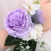 Flores decorativas de dama de honra Pearl Big Wrist Flower Wedding Simulation Bride Handmade Sister Group Celebration Party Supplies SW657