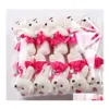 Favor Favor Favor dos Namorados Bubble Urso Rosa Decora￧￣o de Flores de Pacotes Suprimentos para Creme Casamento Presente de Anivers￡rio