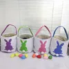 UPS Easter Egg Storage Basket Canvas Bunny Gift Wrap Ear Bucket Creative Gift Bag With Rabbit Tail Decoration 8 Styles