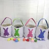 UPS Easter Egg Storage Basket Canvas Bunny Present Wrap Ear Bucket Creative Presentv￤ska med Rabbit Tail Decoration 8 Styles