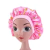 Beretten Satin Bonnet Cap Night Sleep Hoed Kinderkinderen Kinderen Baby Haarverzorging Elastische band Hoofd Cover Wrap Douchedaps Fashion Beanies