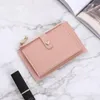 Card Holders Korean Fashion Slim Wallet Women Short Leather Cards Holder Multi Slots Business Case Zipper Small Money Clip