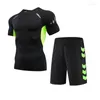 Lauf-Sets Herren-Basketball-Fitness-Bekleidung, 7-teilig, Fitness-Training, Strumpfhosen-Set, Sportbekleidung, Rashguard, Workout, Jogger, Trainingsanzug, Übergröße