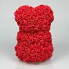 Decorative Flowers 25cm Artificial Foam With Heart Flower Rose Teddy Bear Cute Gifts Kids Birthday Valentine's Day Gift Year