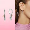 Hoop Earrings & Huggie Silver Color Happy Daisy White Red Flower Diy Honeycomb Crystal Earring For Women Fashion Jewelry Gift