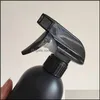 포장 병 500ml 소독제 알코올 리필 가능한 스프레이 대용량 검은 색 플라스틱 포장 여행 병 드롭 Deli OT9VF