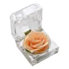 Dekorativa blommor Alla hjärtans dag Ornament 1 Imitation Roses Gift Rose Acrylic Presentlåda