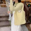 Akşam çantaları 2023 yelek çantası kız öğrenci kadınlar için basit çanta tuval bulut kabarcığı çiçek kadın omzu